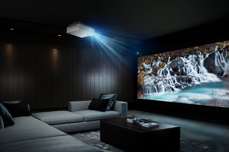Consider elements like a projector for your home theater installation.