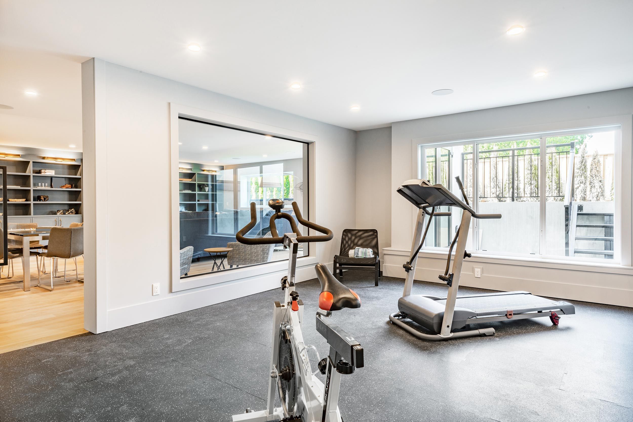 Home gym with lighting and climate control and Wi-Fi